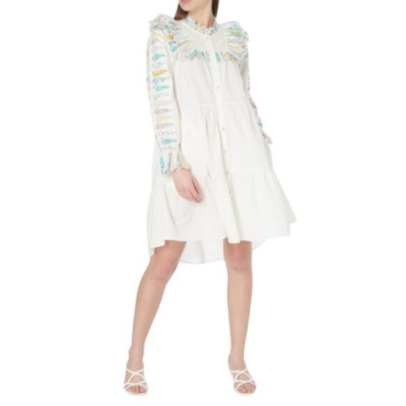 chinese dress ladies Marea by Liz Joy Camille Dress - White Demi Eyelet - Female